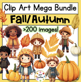 Fall Clip Art Mega Bundle! || GROWING BUNDLE || Personal &