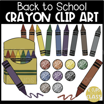 School Supply Clip Art: Crayons {K Cups in my Classroom}