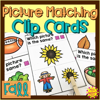 Picture Matching Task Cards | Fall | Special Education Resource | TpT