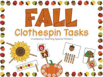 Preview of Fall Clothespin Tasks