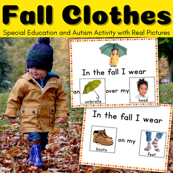 Preview of Fall Clothing Life Skills Special Education Activity Autism Dress the Weather