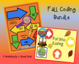 Fall Coding Bundle~Boom Deck and 4 Interactive Worksheets