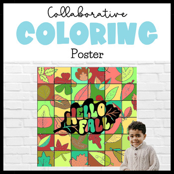 Preview of Fall Collaborative Poster | Fall Bulletin Board | Leaf Team Building Activities