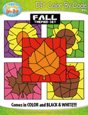 Fall Color By Code Clipart {Zip-A-Dee-Doo-Dah Designs}