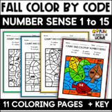 Fall Color By Code - Place Value Worksheets
