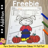 Fall Color By Number Addition Freebie