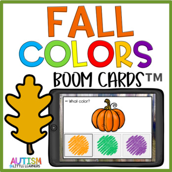 Preview of Fall Color Identification Boom Cards™ for Little Learners