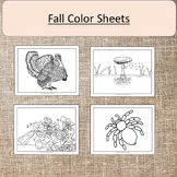 Fall Color Sheets Pages Bats. Turkey, Squash, mushrooms Art