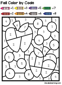 Fall Color by Number Printables - From ABCs to ACTs