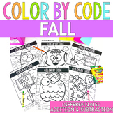 Fall Color by Code Addition and Subtraction Differentiated
