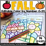 Fall Color by Code Number Recognition, Fall Fast Finishers