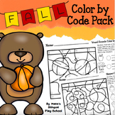 Fall Color by Code Printables | Start of School Activities
