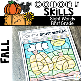 Fall Color by Code Sight Words First Grade | Sight Word Practice