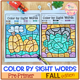 Fall Color by Code -Sight Words Pre-Primer