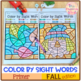 Fall Color by Code -Sight Words Primer