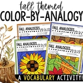 Fall Color by Code Vocabulary Activity - Word Analogies fo