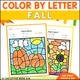 Fall Color by Letter - Alphabet Coloring Pages