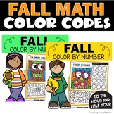 Fall Color by Number - Telling Time to the Hour, Half Hour