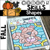 Fall Color by Code Shapes | Shape Activities |