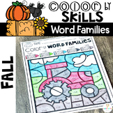 Fall Color by Code Word Families Activities