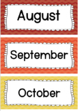 Fall-Colored Calendar Visuals (EDITABLE) including months,