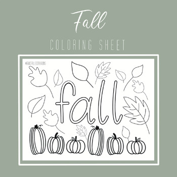 Fall Coloring Page by Grace Filled Creations | TPT