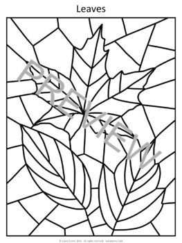 fall leaves and nuts coloring pages