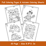 Fall Coloring Pages | Autumn Coloring Sheets | Pumpkin Nov