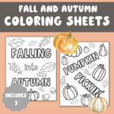 Fall Coloring Pages Autumn Leaves and Pumpkins
