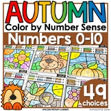 Fall Coloring Pages Autumn Math Worksheets Color by Code C