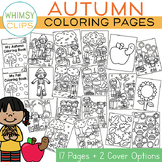 Fall Coloring Pages {By Whimsy Clips Clip Art}