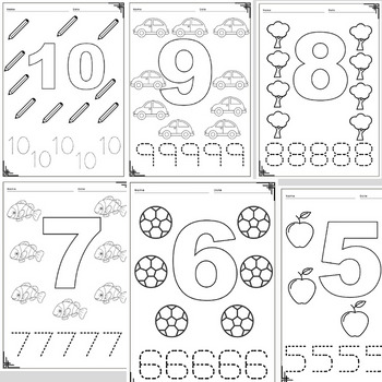 Fall Coloring Pages - Color by Number - Numbers 1-10 Recognition ...