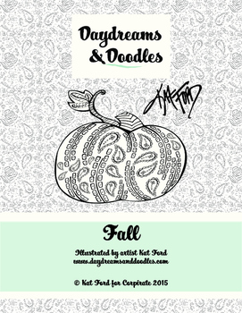 Preview of Fall Coloring Pages: Daydreams And Doodles