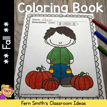 Preview of Fall Coloring Pages | Fall Scarecrow Craftivity | Fall Coloring Book