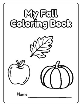 Preview of Fall Coloring Pages Follow Directions Color Book Listening Learn Colors Pre-K