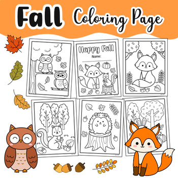 Preview of Fall Coloring Pages - Freebie [by Soft Pastel]