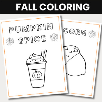 Fall Coloring Pages Mini Book Activity | Fall Worksheets | TPT