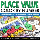 Fall Coloring Pages Place Value to 100000 Place Value Home