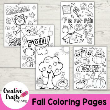 Preview of Fall Coloring Pages - Preschool | PreK | Kindergarten