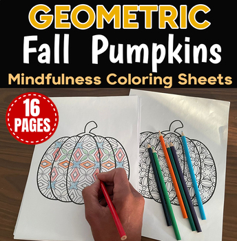 Preview of Fall Coloring Pages : Pumpkin Mindfulness Coloring Sheets | Autumn Activities