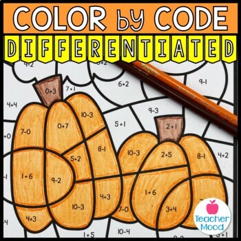 Preview of Fall Coloring Pages | September October Math | Addition and Subtraction Facts
