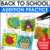 Fall Coloring Pages for Addition Practice