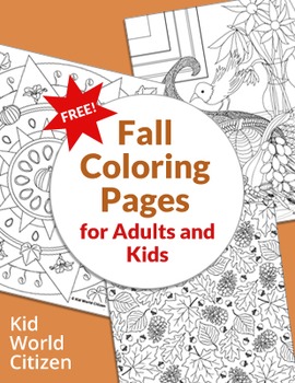 Preview of Fall Coloring Pages for Adults and Kids