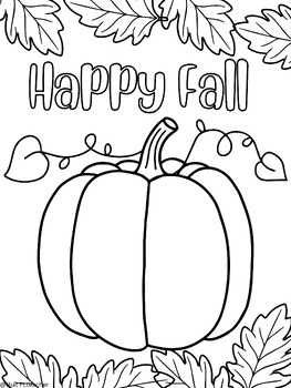 Fall Coloring Sheet by thatFLteacher | TPT