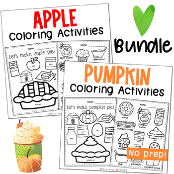 Preview of Fall Coloring Sheets Apple Life Cycle of a Pumpkin Coloring Sheets