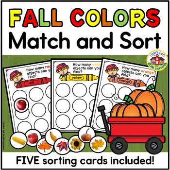 Download Fall Colors Match and Sorting Activity for Preschool | TpT