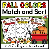 Fall Colors Match and Sorting Activity for Preschool