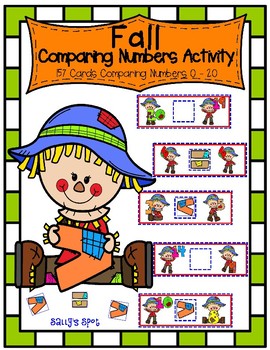 fall comparing numbers activity numbers 0 20 by sally ellerbee