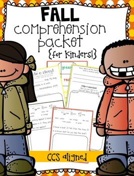 Preview of Fall Comprehension {for Kinders!}