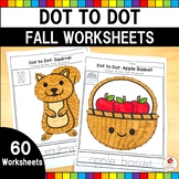 Fall Connect the Dots Worksheets | Fine Motor Skills | Mor